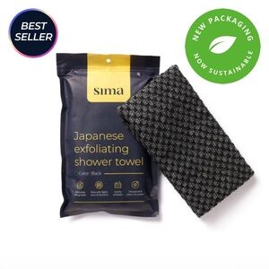 Japanese Exfoliating Shower Towels - Black  Pink  & White